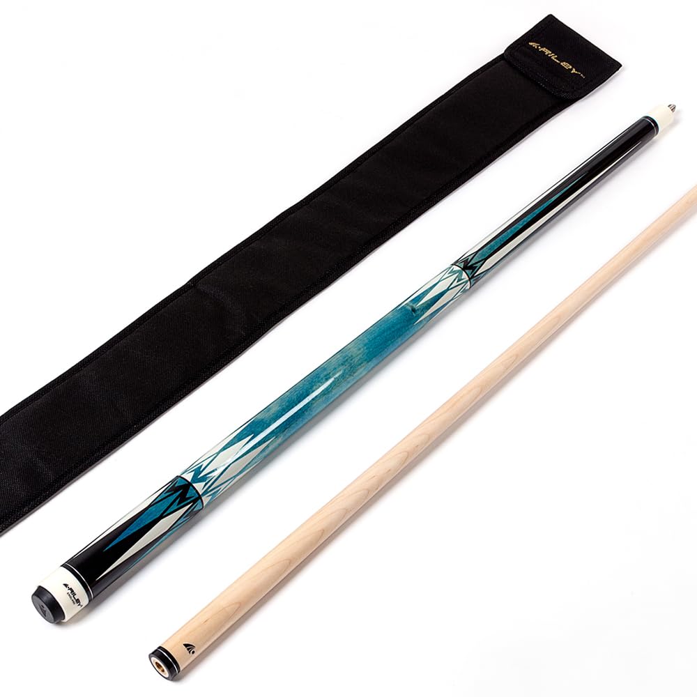 Riley American Pool Queue mit klassicher Koffer 58" (147cm) Blau, 58" (147cm) Blau