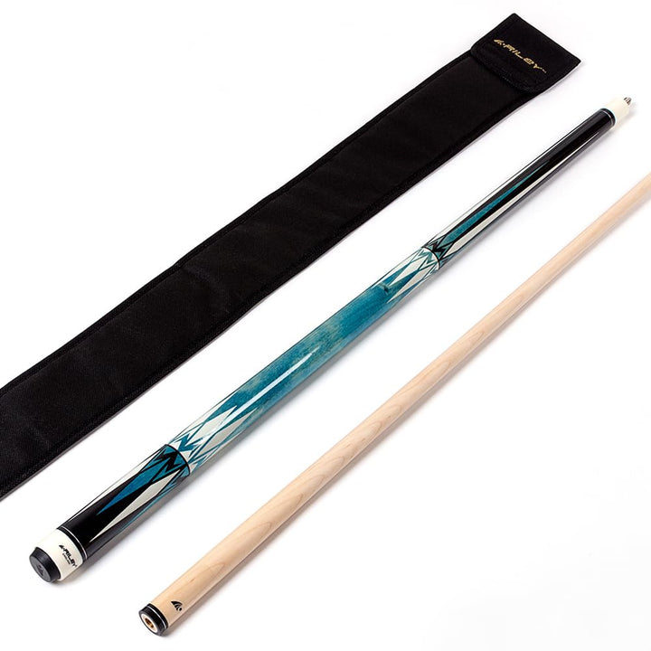 Riley American Pool Queue mit klassicher Koffer 58" (147cm) Blau, 58" (147cm) Blau