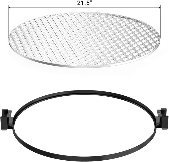 onlyfire Santa Maria Grillaufsatz Grillspiess Set für Weber Kugelgrill 57cm | Drehspiess mit Motor B