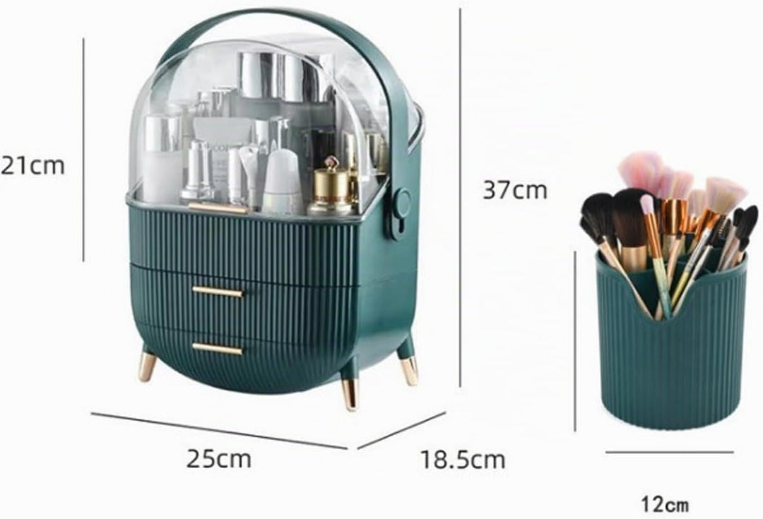 Kosmetik-Organizer, Aufbewahrungsbox, staubdicht, Make-up-Koffer mit Schublade, multifunktionaler Ma