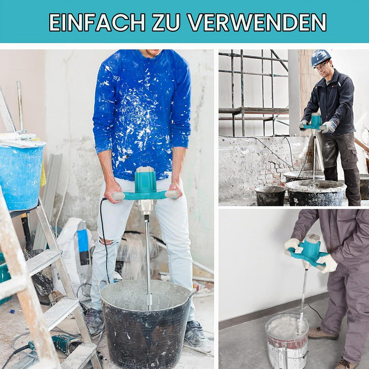Elektrischer Hand-Zementmischer, 2100 W elektrischer Betonmischer mit 6 Geschwindigkeiten, 220 V Han