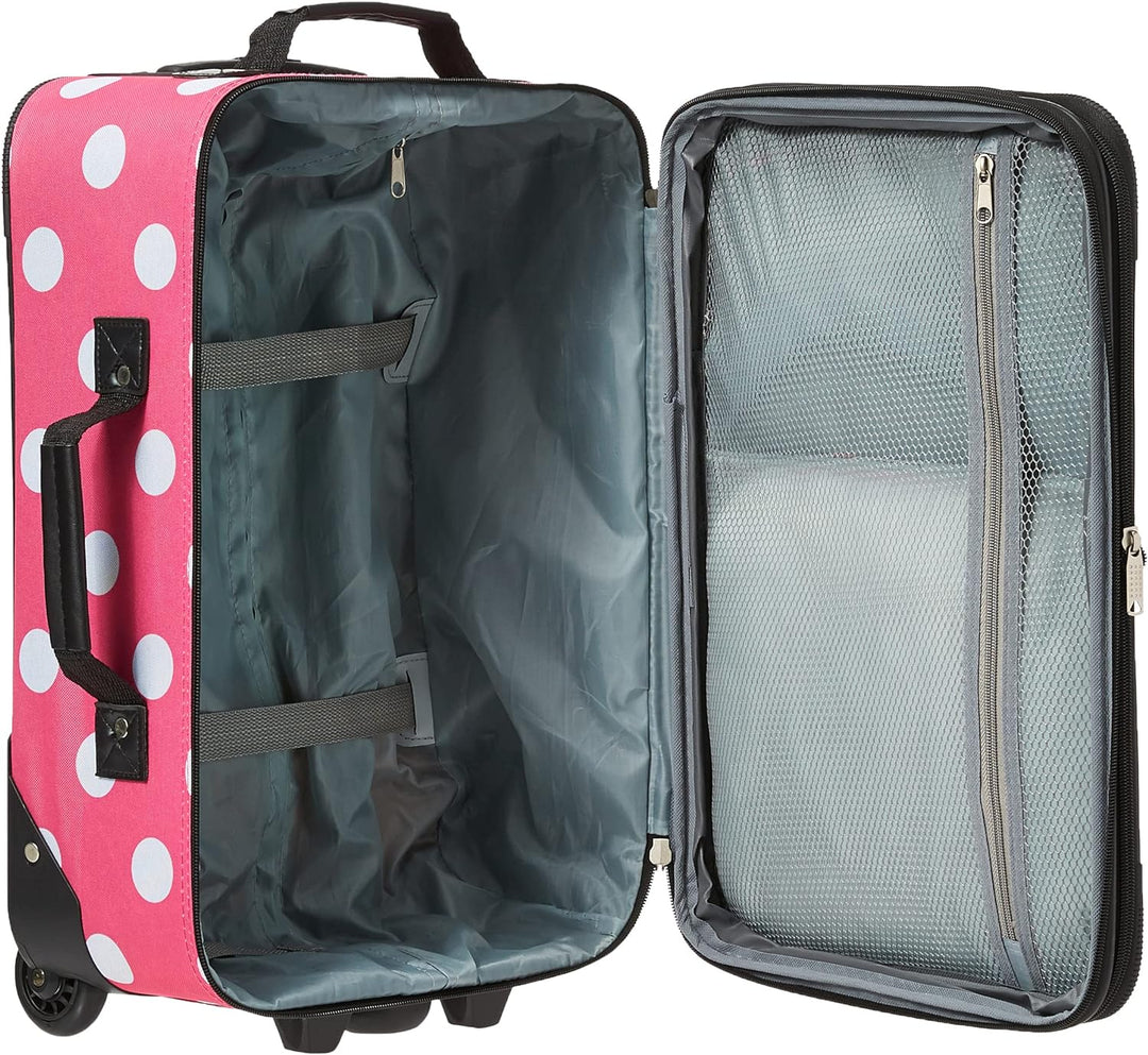 Rockland Fashion Softside Gepäck-Set, aufrecht stehend, Pinke Punkte, Einheitsgrösse, Fashion Softsi