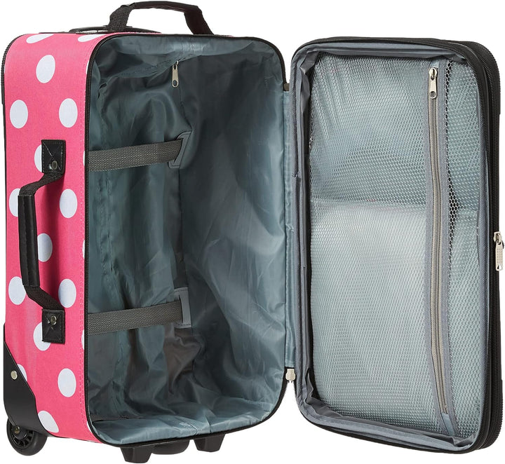 Rockland Fashion Softside Gepäck-Set, aufrecht stehend, Pinke Punkte, Einheitsgrösse, Fashion Softsi