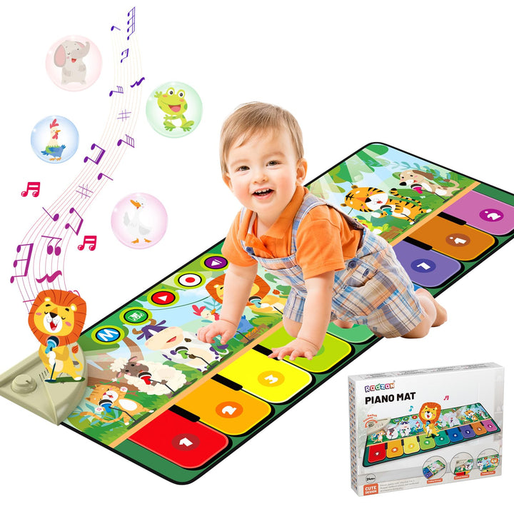 Rodzon 63301 Baby Spielzeug ab 1 Jahr, Musikmatte Kinder 19 Liedern 10 Tieren, Kinderspielzeug ab 1