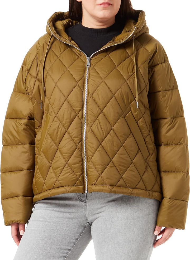 s.Oliver Steppjacke mit Kapuze, Khaki/Oliv