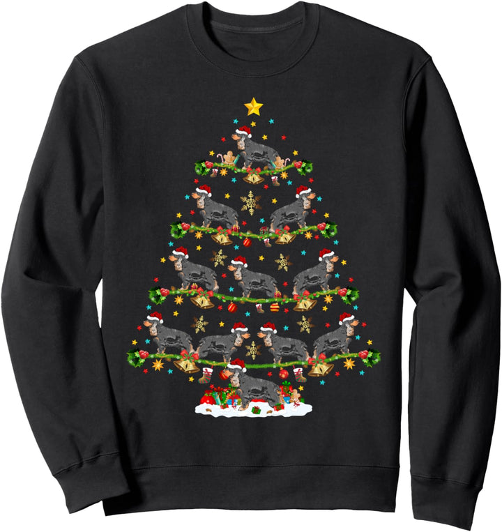 Funny Xmas Lighting Santa Cocker Spaniel Weihnachtsbaum Sweatshirt