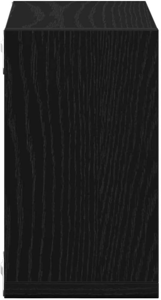 vidaXL Wandregale mit Regal 2 pcs Schwarz Eichen-Optik Holzwerkstoff, Wohnzimmer, rechteckiges Wandr