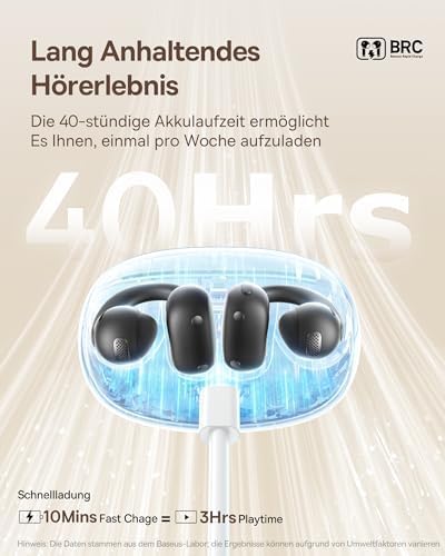 Baseus Bowie MC1 Open-Ear Clip-On Kopfhörer 65W GaN 3-Port Schnellladegerät – Kabelfrei hören & blit