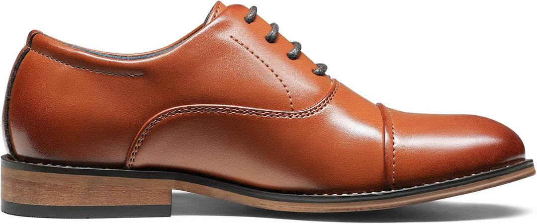 Bruno Marc Schnürhalbschuhe Jungen Anzugschuhe Derby Oxford Hochzeit Schuhe 27 EU Braun, 27 EU Braun