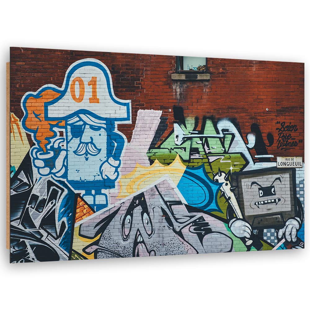 Wandbild abstrakt Modern Deko Kunst Bilder Street Art Braun 90x60 cm M14503 90x60 cm, M14503 90x60 c