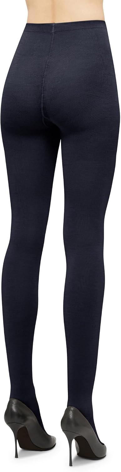 Wolford Damen Merino Tights Strumpfhose, Blickdicht, Deep Night