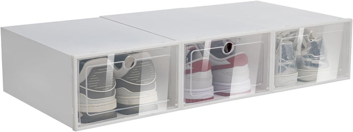 20/24er Transparent Schuhbox, Stapelbar Schuhbox Schuhkarton Schuhaufbewahrung Schublade Transparent
