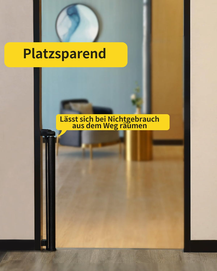 Retraktierbares Sicherheitsgitter für Babys & Haustiere– 2er Set – Extra Breit & Hoch, 0-140CM Türsc