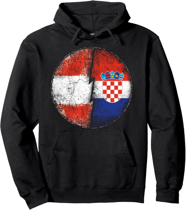 Österreich - Kroatien Österreich und Kroatien Flagge Pullover Hoodie
