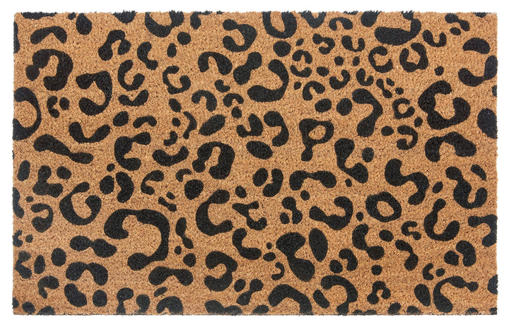 Hanse Home Kokos Fussmatte für Innen - Schmutzfangmatte Natur, Kokosmatte Leopardenmuster, Fussabtre