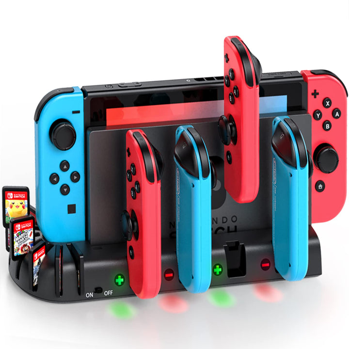 KDD Switch Controller Ladestation Kompatibel mit Nintendo Switch OLED Joy-Con, Switch Ladestation mi