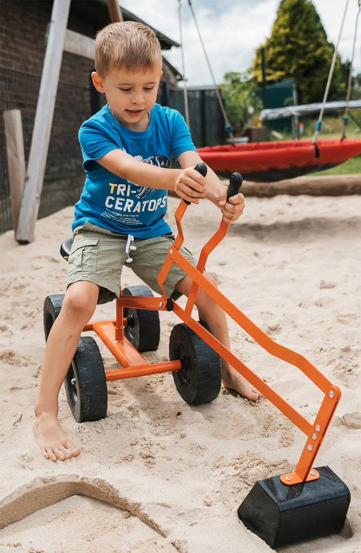 small foot Bagger mit Schaufel und Rädern für Kinder, Sandspielzeug, 360° drehbar, ab 3 Jahren,