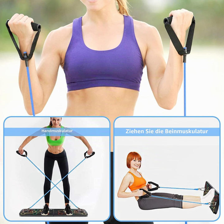 Unipampa Push Up Rack Board, 23 in 1 faltbares Multifunktions Heimtrainings Fitnessgerät, Tragbarer