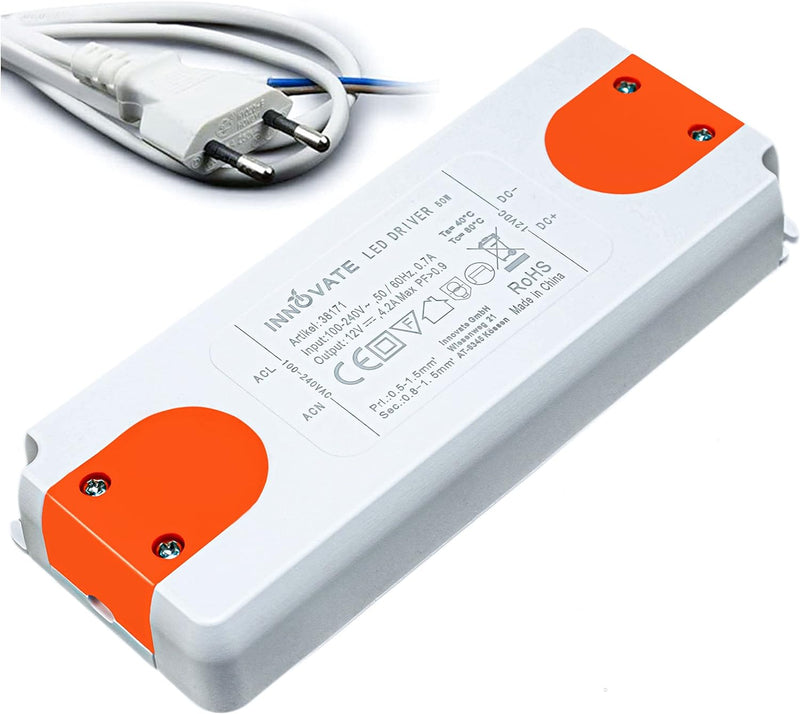 LED Trafo ECO 12 Volt/DC, 0-50W - LED Treiber - Transformator - Netzteil - Driver von INNOVATE® (12V