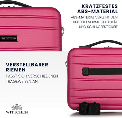 WITTCHEN Kosmetikkoffer Reisekoffer aus ABS Rosa 56-3A-654-34 Rosa Kosmetikkoffer, Rosa Kosmetikkoff