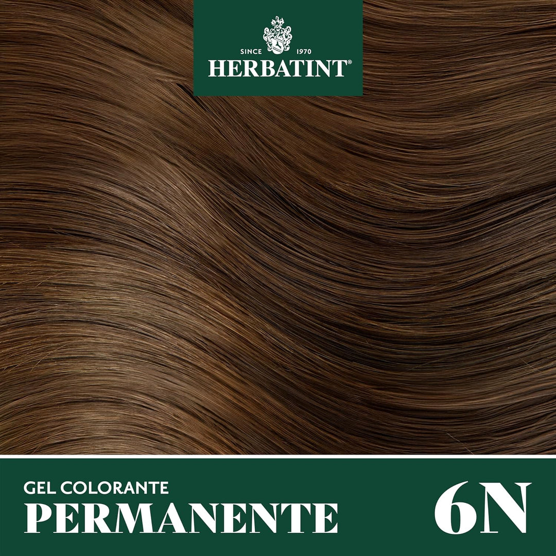 Herbatint Permanentes Farbgel 3 Dosen, 300 ml – 6N Dunkelblond, ohne Ammoniak, für empfindliche Haut