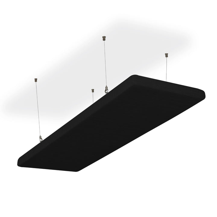 SILENT4® Schallabsorber Decke 114x33x5cm Akustikbild Akustikpaneele aus Akustikvlies, Seilmontage, m