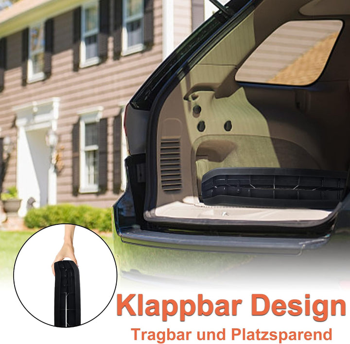 XMTECH Hunderampe Auto klappbar aus Kunststoff – rutschfeste Hunde Rampe 156×40 cm, Rampe Hund für A