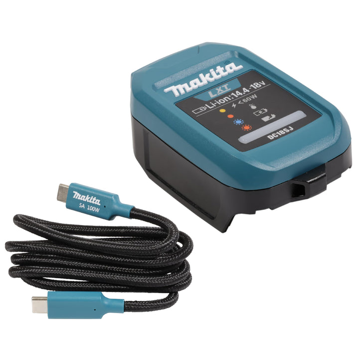 Makita 1916D9-8 Autoladegerät DC18SJ inkl. USB-C-Kabel