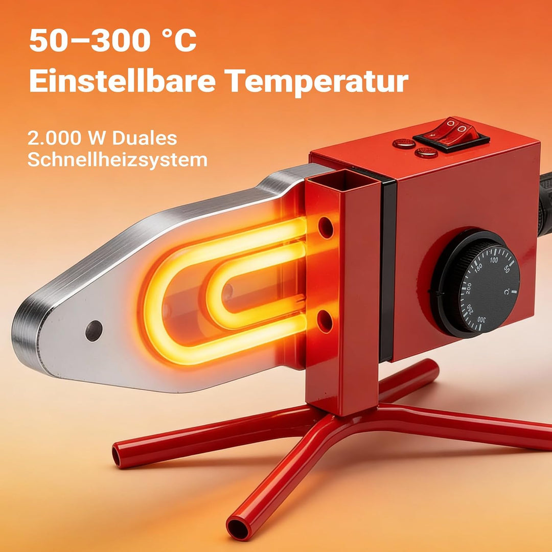 Wiltec PE-Rohr Schweissgerät Muffenschweissgerät, Bleistift, Muffenschweissen Kunststoffschweissen K