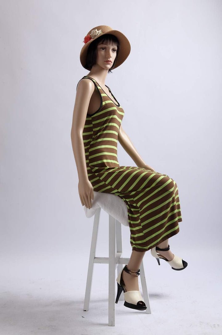 EurotonDisplay sitzende Schaufensterpuppe mit 2 Perücken gratis SF-6 beweglich