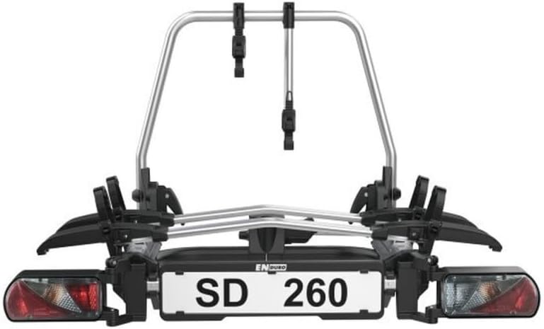 Enduro SD260 Fahrradträger mit Schiebeplattform, für Flügeltüren, Auto, Van, 60 kg Tragkraft, Alumin