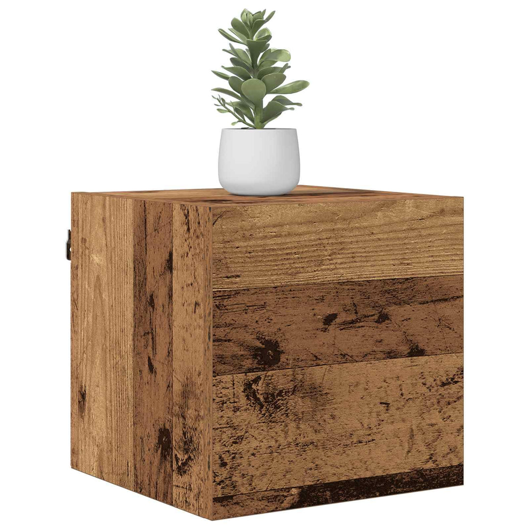 vidaXL TV-Schränk Altholz 30,5 x 30 x 30 cm Holzwerkstoff, Moderner Medienstand, rechteckiges Lowboa