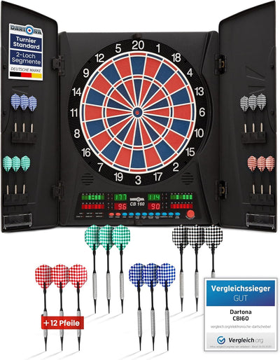 Elektronische Dartscheibe Dartona CB160 Cabinett | Offizielle Turniergrösse | Dartscheibe elektronis
