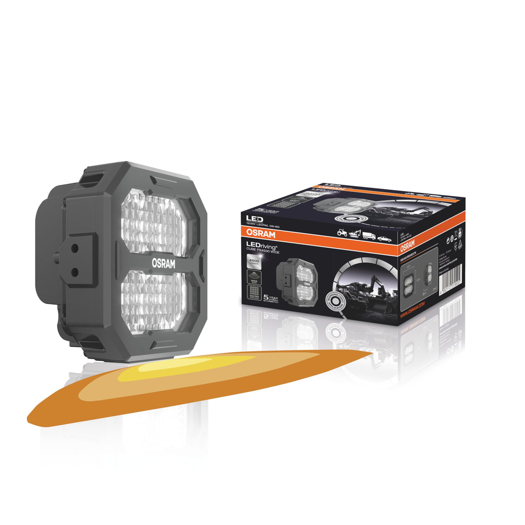 OSRAM LEDriving® Cube PX4500 Wide, LEDPWL106-WD, OFF ROAD, LED Arbeitsscheinwerfer, 4500 Lumen, Falt