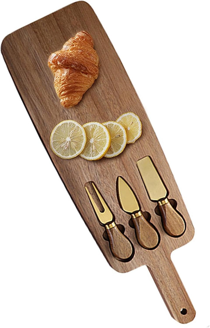 Käsebrett-Set | Mehrzweck Wurstbrett-Set aus Tragbares Käse-Servierbrett Wurstbrett-Set, mit Griff u