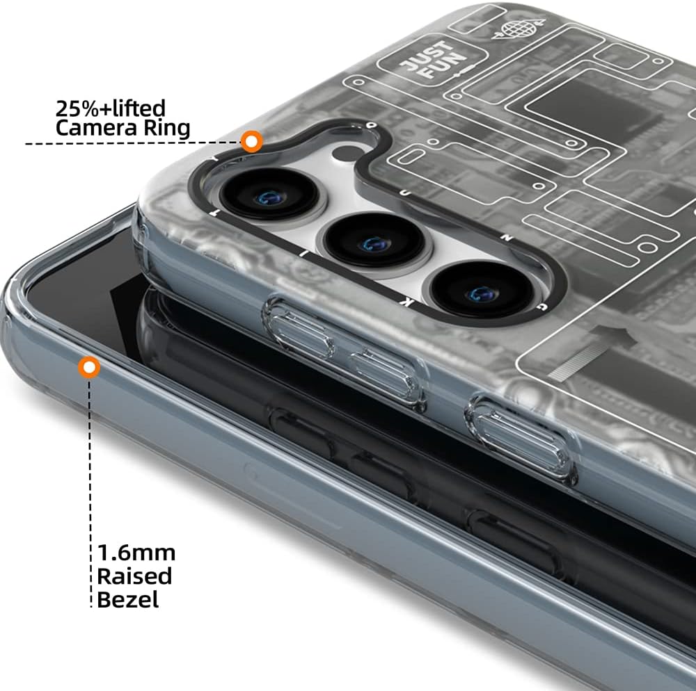 YOUNGKIT Handyhülle für Samsung Galaxy S23 Plus,Schutz in Militärqualität, Leiterplatten Muster Krat