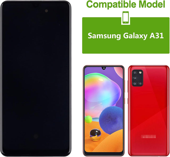 SwarKing AMOLED kompatibel mit Samsung Galaxy A31 LCD Display Touch Screen Digitizer (Schwarz mit Ra