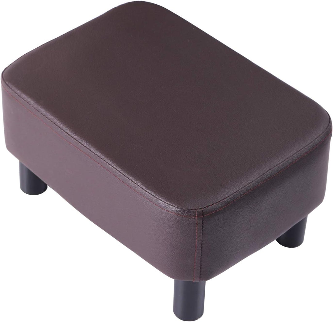 IBUYKE Hölzerner Sitzhocker Rechteckiger, Sitzhocker, Fussablage, Pouf Sitzpuff, Fusshocker mit Holz