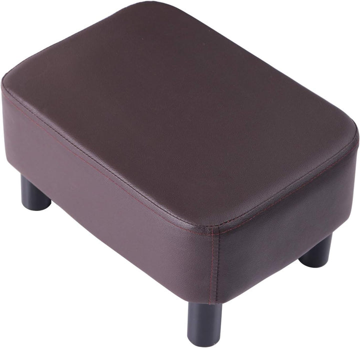 IBUYKE Hölzerner Sitzhocker Rechteckiger, Sitzhocker, Fussablage, Pouf Sitzpuff, Fusshocker mit Holz