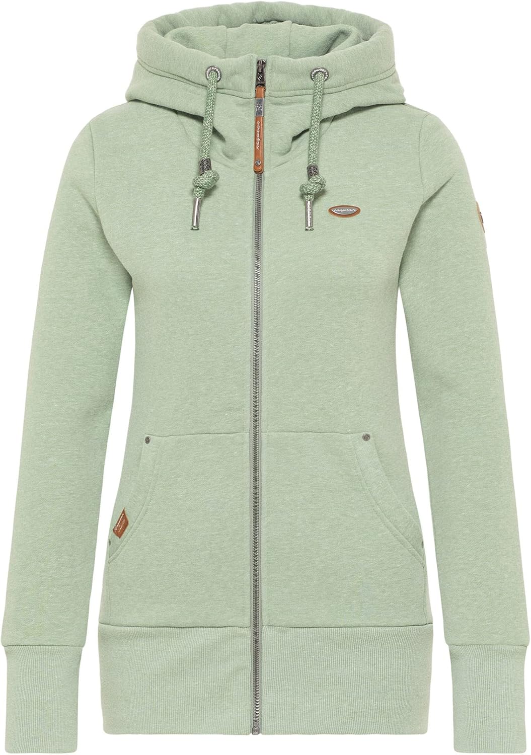Ragwear NESKA Zip Damen Frauen Kapuzenjacke,Zip Hoodie,Kapuzenpullover,Sweatjacke S Grün, S Grü