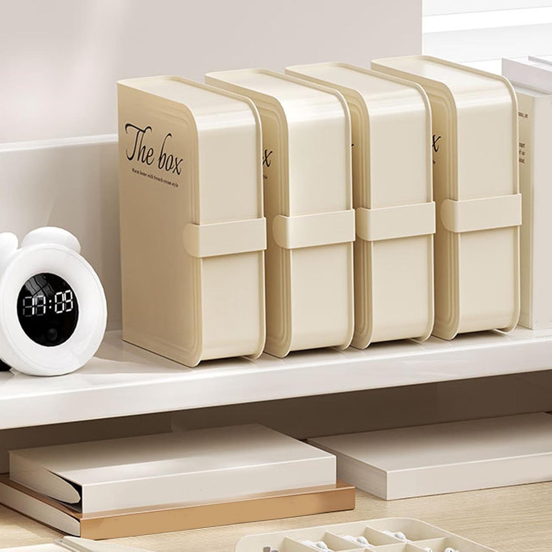 HERCHR Kunststoff-Kabelmanagementbox Mit Deckel, Buchform, Kabel-Organizer-Box, Kabel-Aufbewahrungsb