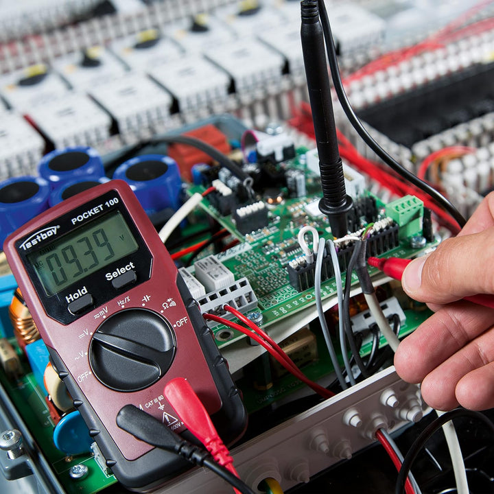 Testboy Pocket 100 Digital-Multimeter (Klein und handlich, Spannungsmessung bis 600 V AC/DC, LC-Disp