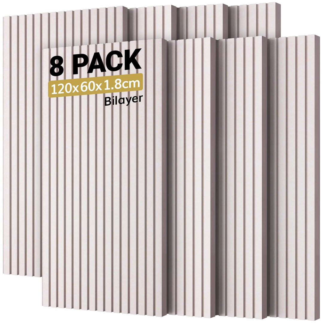 8 Pack Akustikpaneele Selbstklebend, TONOR 120x60x1.8cm grosse Schalldämmung Akustikplatten, Schalls