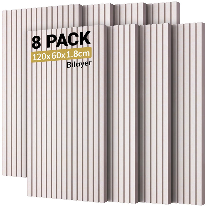 8 Pack Akustikpaneele Selbstklebend, TONOR 120x60x1.8cm grosse Schalldämmung Akustikplatten, Schalls