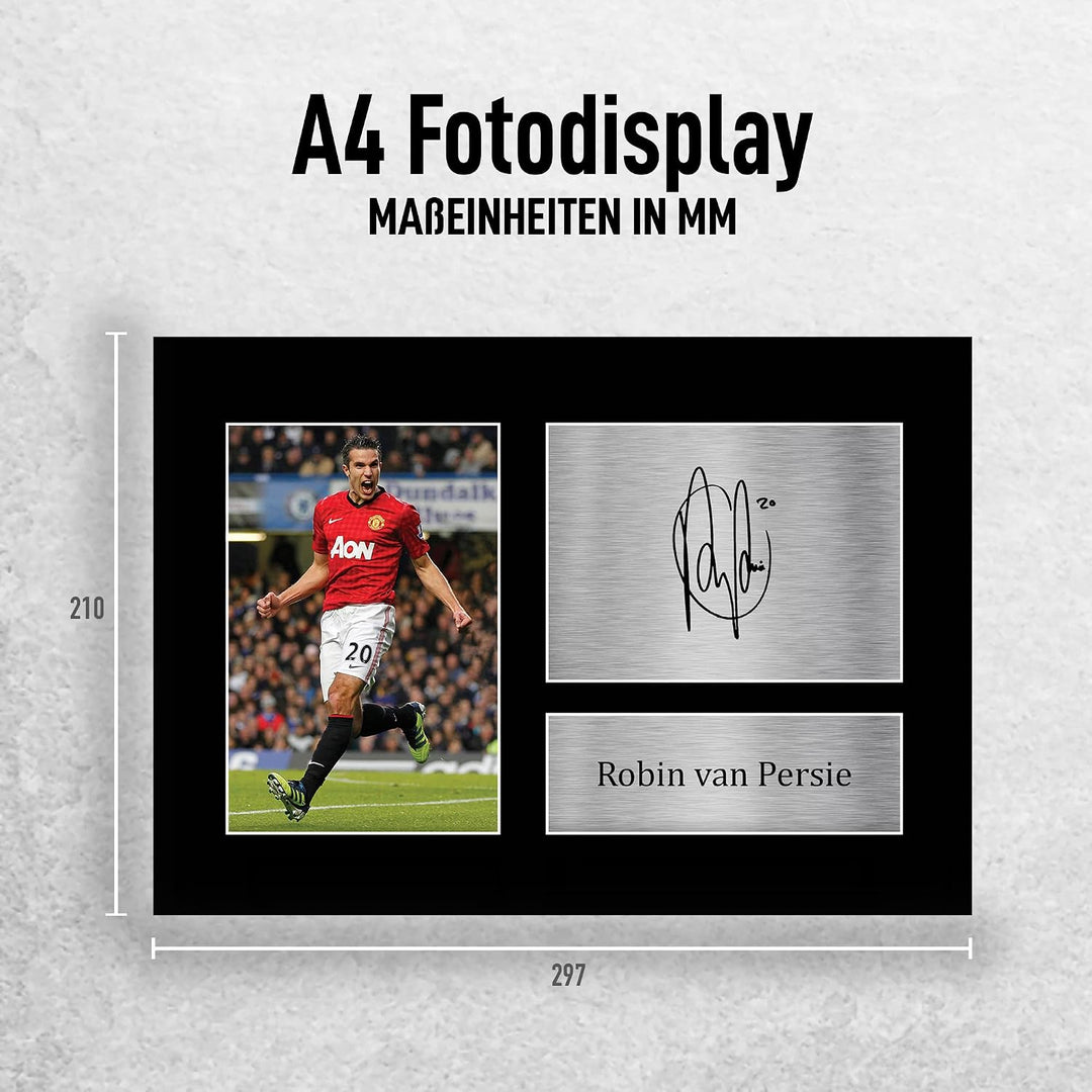 HWC Trading A4 Robin van Persie Autogramm-Bild für Fussballfans und Fans (ungerahmt) Robin van Persi