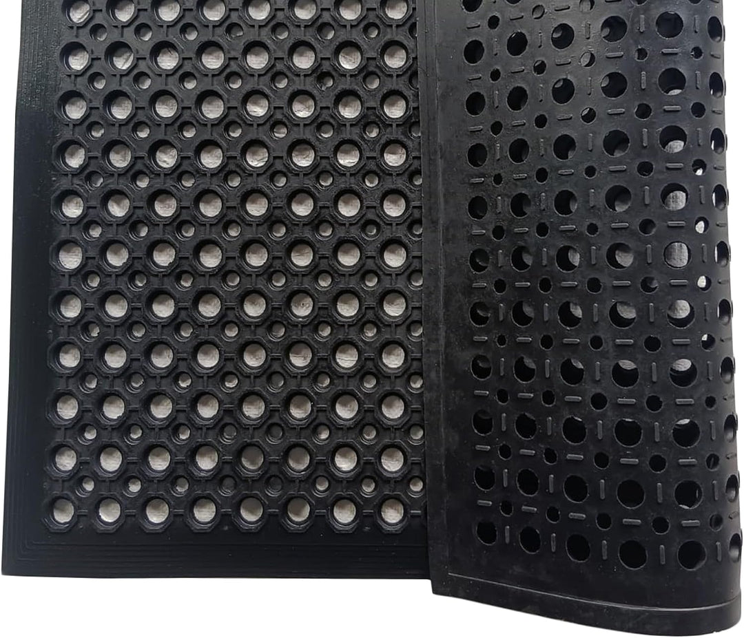 Doortex® Open-Top Schwarz Anti-Ermüdungsmatte - 90 x 150cm 150L x 90B x 1.4D cm Schwarz, 150L x 90B