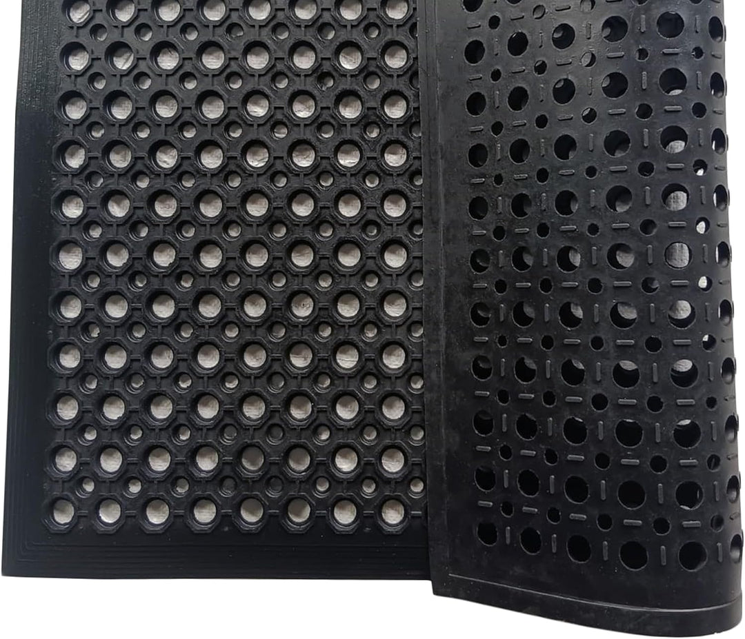 Doortex® Open-Top Schwarz Anti-Ermüdungsmatte - 90 x 150cm 150L x 90B x 1.4D cm Schwarz, 150L x 90B