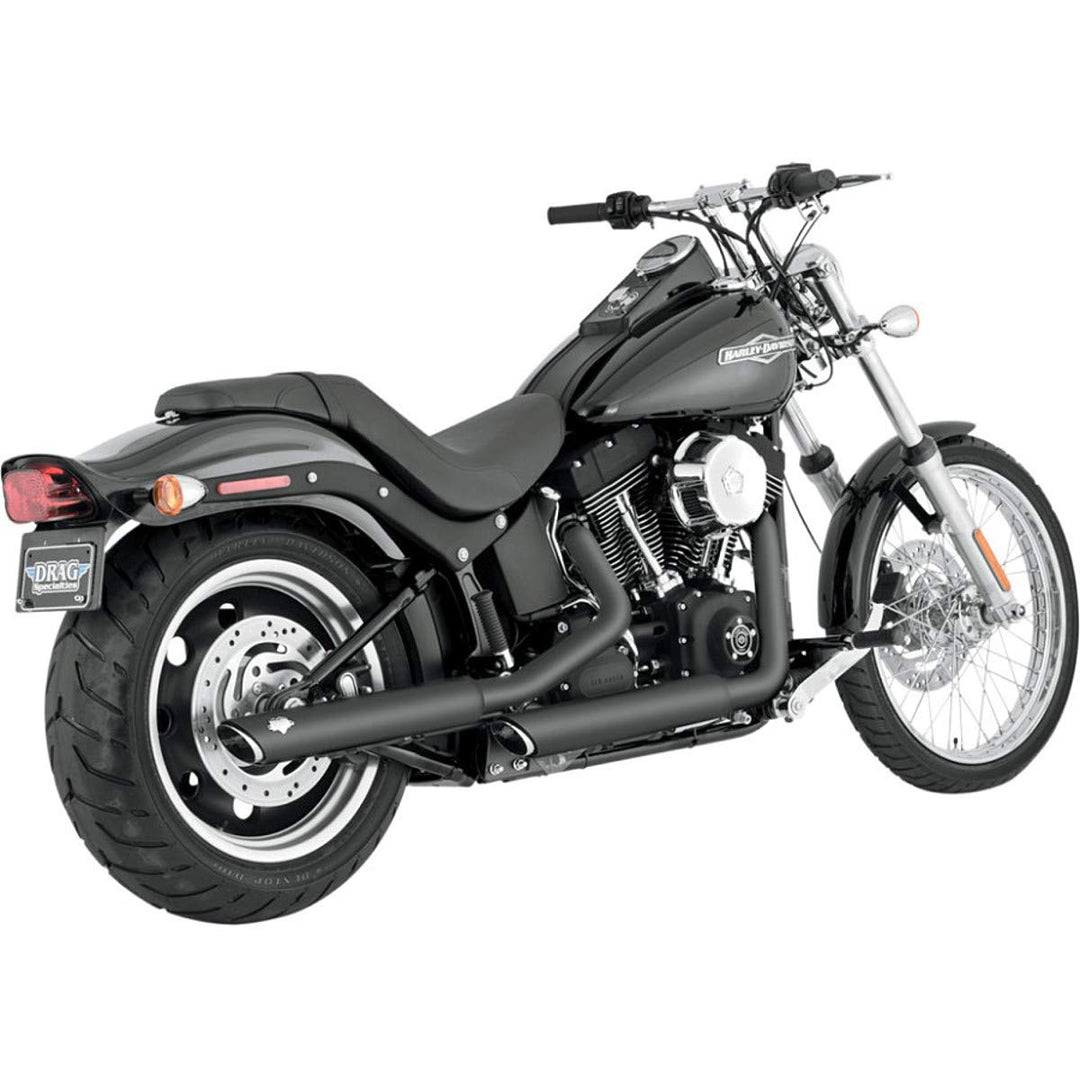 Vance & Hines Twin Slash Ovals Slip-on Schalldämpfer – Schwarz