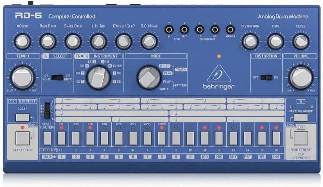 Behringer RD-6-BU Blau RHYTHM DESIGNER RD-6 Single, Blau RHYTHM DESIGNER RD-6 Single
