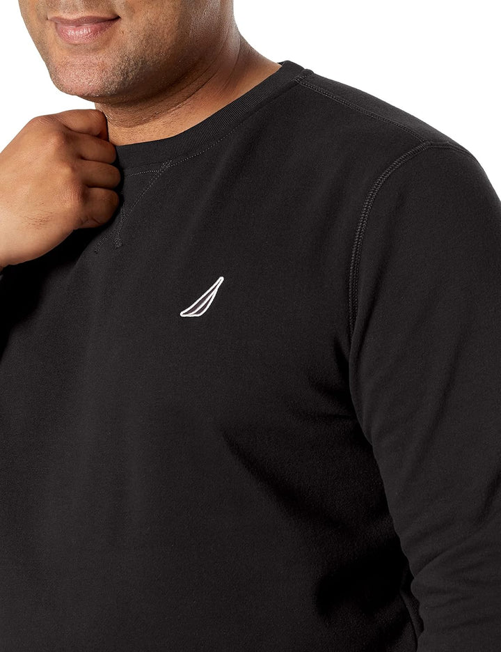 Nautica Herren Basic Crew Neck Fleece Sweatshirt XXL True Black, XXL True Black